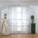 2pcs Willow Branch Print Sheer Voile Tulle Drapes Home Windows Curtains