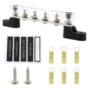 6 Way Stud Bus Bar 100A 48V M6 Stud Terminal Buss Bar with Cover for Marine A