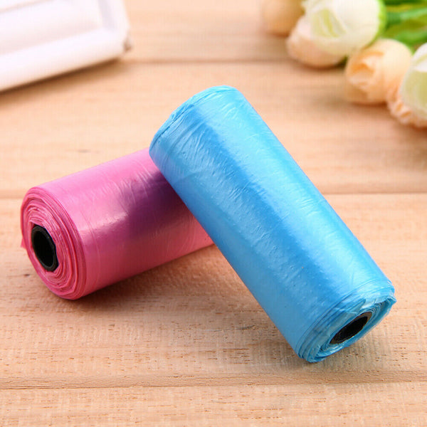 2 Roll Portable Pet Cat Poops Trash Bag Solid Waste Holder Eco-friendly Garbage