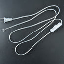1.8m on off switch power cord for led lamp us plug transparent extension cabl TE