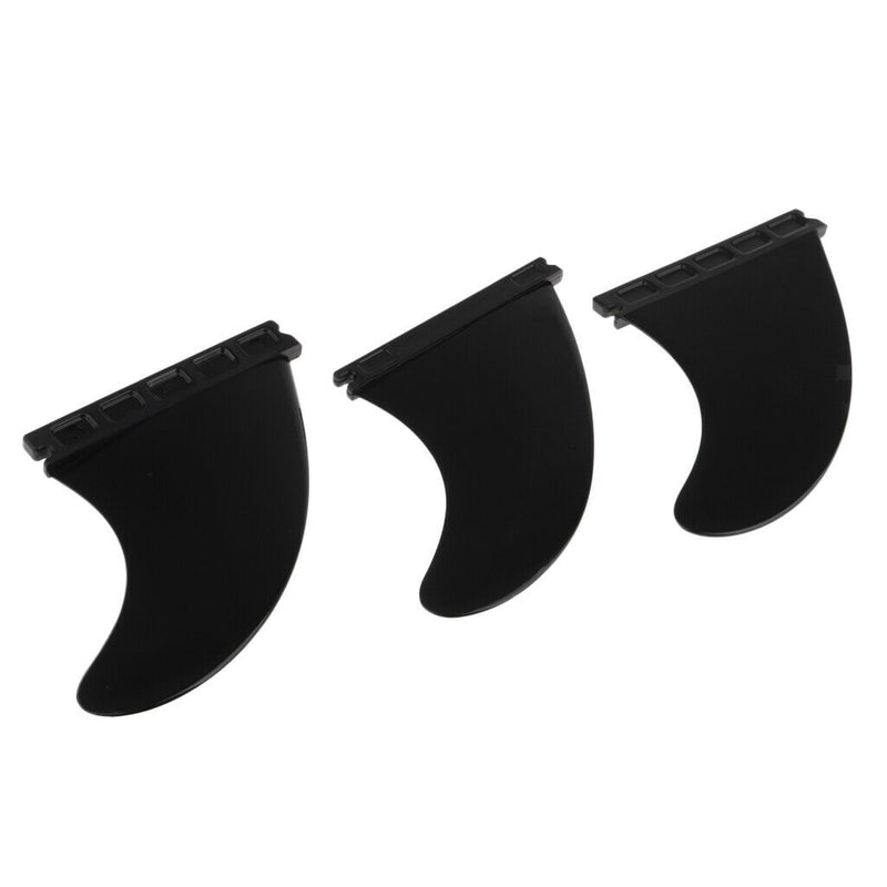 3pcs/Set Longboard Surfboard Surfing Fins Thruster for FCS/Future Base Black