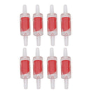 12 Pcs Aquarium Red White Plastic One Way Non-return Check Valves V6M8