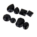 100pcs Black Acrylic Rhinestone Flatback Sew On Dress Decor DIY Mixed Styles