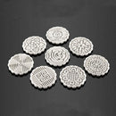 8 Styles Stamps Round Flower Moon Cake Mold Mould White Set Mooncake 75g DIY