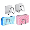 Kitchen Dishwashing Stainless Brush Holder Clip Sponge Drainer Drying Rack JC,a