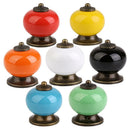 Ceramic Door Knob Cabinet Drawer Cupboard Locker Home Furniture Pull Handle