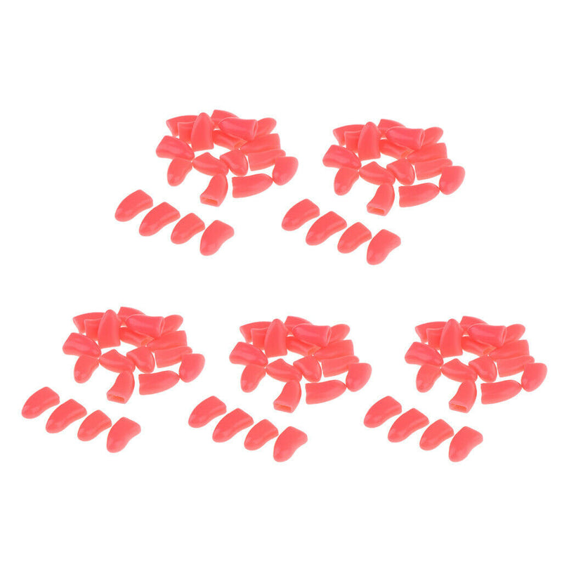 100Pcs Soft Nail Caps for Lovely Pet Dog and Cat Paw Control Red XL