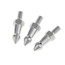 3Pack Metal Foot Spikes 1/4'' Thread For Camera Tripod Monopod - 4cm