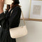 Alligator Pattern Handbag Tote Women Leather Underarm Shoulder Bag (White)
