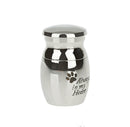 Stainless Steel Jar Casket Always in my Heart with Dog Paw Ash Urn Memorial