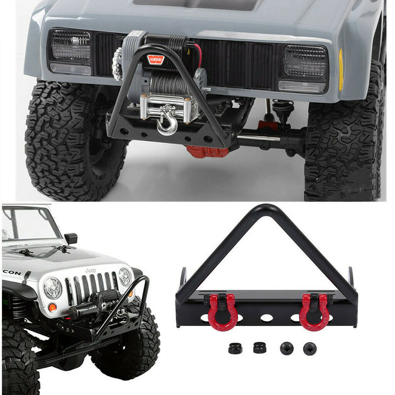 1:10 Metal Front Bumpers with 2x Towing Shackles for Axial SCX10 RC Crawler