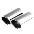 2x Exhaust Headers Exhaust Tips Muffler Pipe Inox for Audi A4 B8 A4L Q5 R2Q4