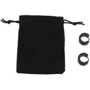 Velvet Bag Jewelry Men's Earrings, Stainless Hoop Earring Stud, Blue Black