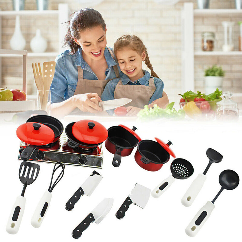 13pcs/Set Baby Kids Pretend Play Toys Cooking Utensils Tableware Simulation Kit