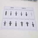 350 Pieces Auto Car Body Push Pin Rivet Fasteners Door Panel Retainer Kit