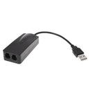 2 Ports USB 56K External Dial Up Data Fax Modem V.90/92 For Win7 32 64 Bit