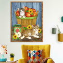 5D DIY Diamond Painting Cats Fruits Cross Stitch Embroidery Rhinestones Kit