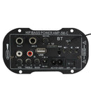 220V 12V Bluetooth Stereo Subwoofer Amplifier Board Dual Mic for 5" Speaker