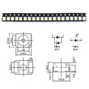 100PCS 3528 White Ultra Bright Light Diode 1210 SMD LED PLCC-2 20mA LED Light