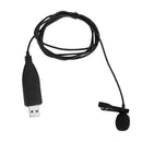 USB Lavalier Microphone Clip on Collar Condenser Lapel Mic for Meeting PC