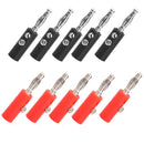 4mm Insulated Banana Plugs Jack Connectors Terminal New 5pcs Red+5pcs Black