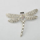 Women Dragonfly Clear Rhinestone Brooch Wedding Party Jewelry Brooch Pin