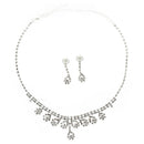 Beautiful Bridal Wedding Crystal Necklace Earrings Set V3F3