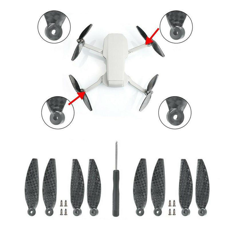 8pcs/set Carbon Propellers Blades for DJI Mavic Quick Release Props Black