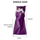 Lightweight Sleeping Bag Outdoor Camping Travel Sleep Sack Pouch (Purple)