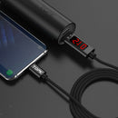 Voltage/Current LED Micro USB Charger Cable Nylon Braided Wire for