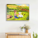 DIY Diamond Painting Kits Girl and Goat Full Round Drill Picture Handicraft