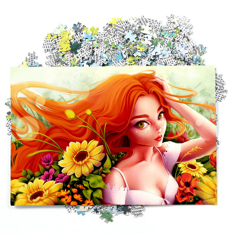 1000 Pieces DIY Paper Puzzle Beauty of Sunflower Jigsaw Picture Toys Decor