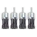 4pcs High Performance Knot Wire End Brush for Die Grinders or Drill, Brush Dia