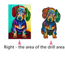 Colorful Dog 5D Diamond Painting Rhinestone Pictures Crystals Embroidery Kit