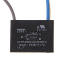 CBB61 1.5uF+2.5uF 3 Wires Black AC 250V 50/60Hz Capacitor For Ceiling Fan