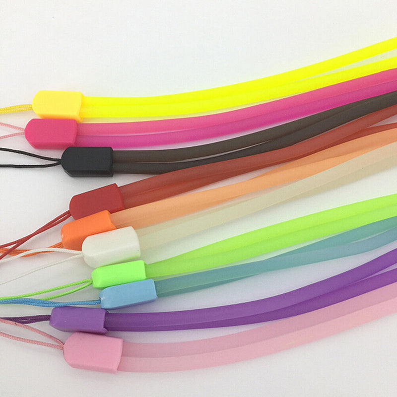 10X Luminous Round Lanyard Mobile Cell Phone Key USB Cords Strap 18cm OZ