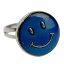 Kids Smiling Face Emotion Feeling Mood Color Changing band Ring SZ 7 Adjustable