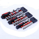 12 Pcs Automobile Motorcycle Car Repair Tool Case Ratchet Wrench K%!