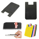 Silicone Mobile Phone Wallet Credit Card Cash Stick Adhesive Holder Case ATZZ