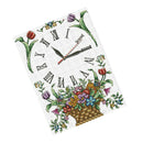 Flower Basket Clock DIY Stamped Cross Stitch Kits DIY Needlework Wedding