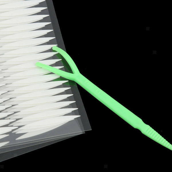 80 Pairs White Olive Shape Invisible Double Eyelid Eye Tape Stickers Makeup