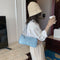 Women Totes Bags Alligator PU Elegant Shopping Shoulder Handbag (Blue)