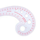 11.8" Long Comma Shaped Plastic Transparent French Curve Ruler SplIne