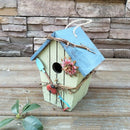 Set Of 2 Pastoral Style Courtyard Gardening Bird Nest Wooden Bird House Dec