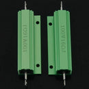 2Pcs 100W 16 Ohm 5% Aluminum Shell Wire Wound Resistors Green U3M3