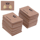100x kraft paper earring hanging card jewelry display ear studs holder packageJR