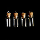 Wholesale 10 small glass vials with cork tops 1ml tiny bottles Little empty jars