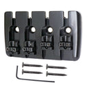 Zinc Alloy Bass Saddle Bridge Tailpiece Set for 4 String Electric Bass Parts