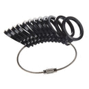 Plastic UK Finger Sizer Ring Gauge L - W Black