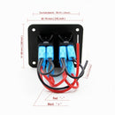 12V-24V 2 Gang red Rocker Switch Panel Circuit Breaker Boat Marine Waterpro